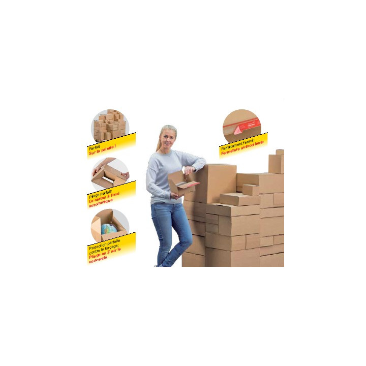 Euroboxe boite postale autocollante 400 x 300 x 400mm (x10)