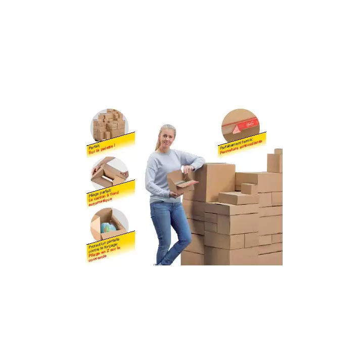 Euroboxe boite postale autocollante 400 x 300 x 400mm (x10)