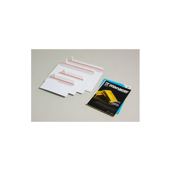 500 Enveloppes blanches cartonnées 220x125 mm  - 1