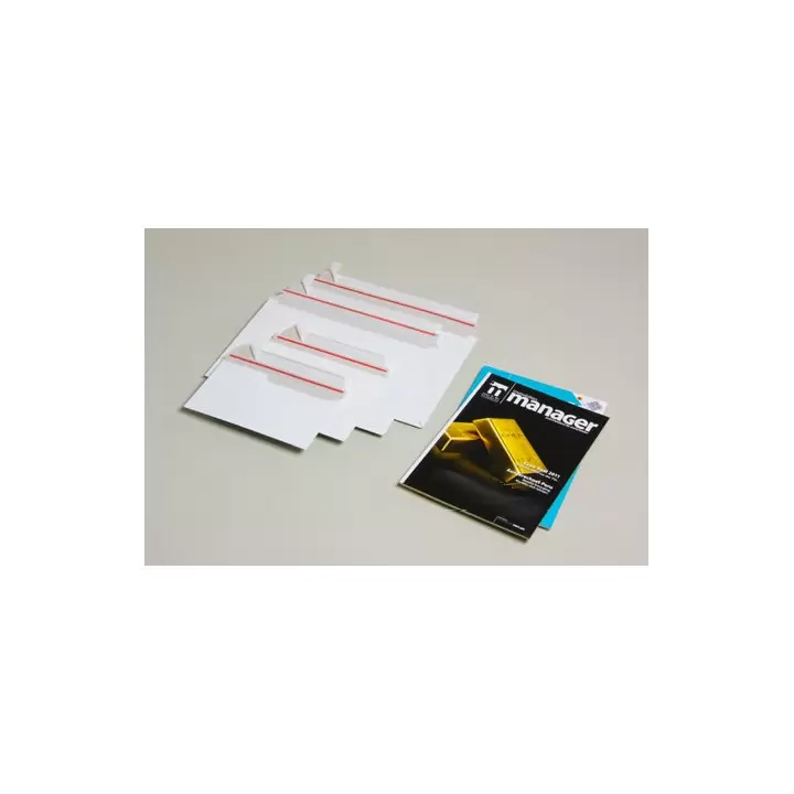 500 Enveloppes blanches cartonnées 220x125 mm  - 1