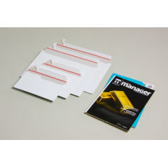 500 Enveloppes blanches cartonnées 220x125 mm  - 1