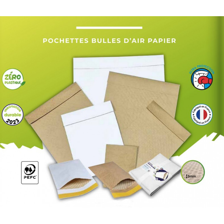pochette papier bulles kraft sans plastique