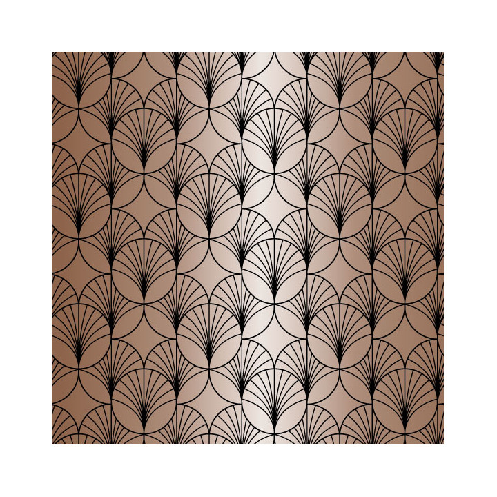 papier cadeau 50m 60g Doré cercles blancs H7367