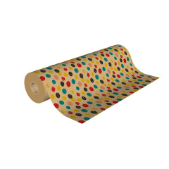 papier cadeaux kraft avec boules d'émotion