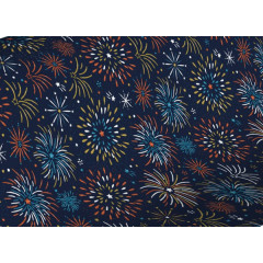 Rouleau papier cadeau 50 mètres 60g feux d'artifice