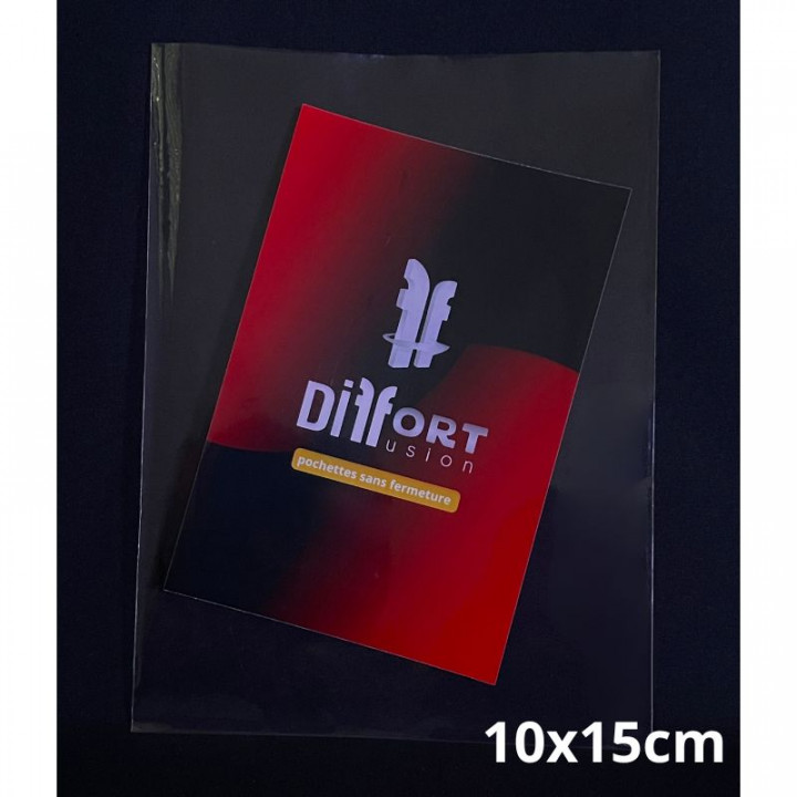 1000 sachets transparents sans fermeture