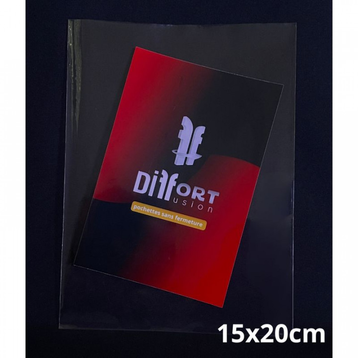 1000 sachets transparents sans fermeture