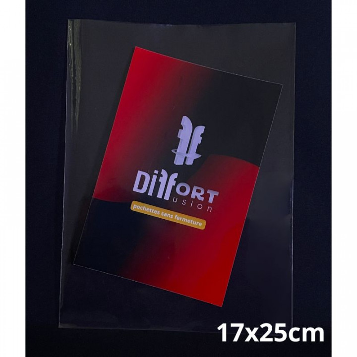 1000 sachets transparents sans fermeture