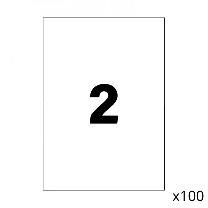 200 étiquettes multi usages / 100 pages de 2 étiquettes