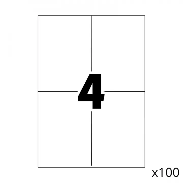 400 étiquettes multi usages / 100 pages de 4 étiquettes