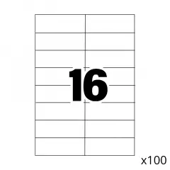 1600 étiquettes multi usages / 100 pages de 16 étiquettes