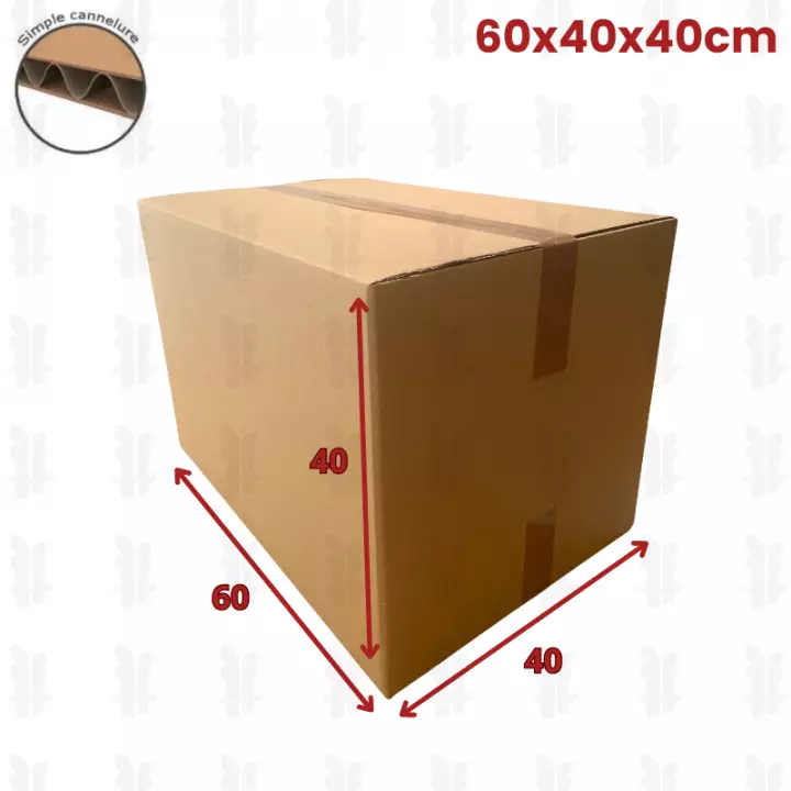 100 carton marron caisse américaine 550x400x400mm
