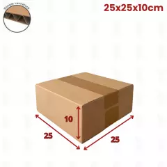 carton caisse américaine 250 x 250 x 100 mm (fefco 201)