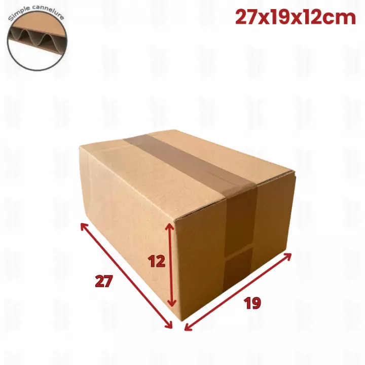 20 cartons caisse américaine 27x19x12 (fefco 201)