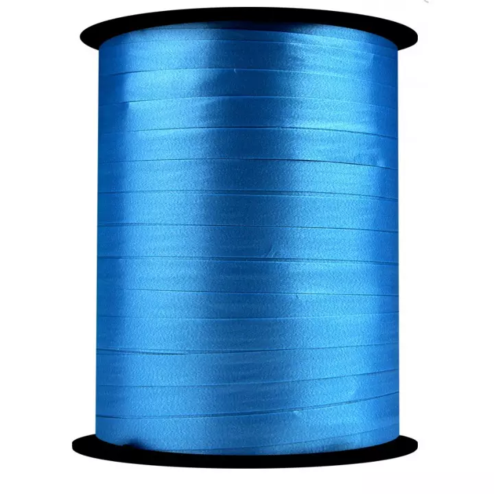 Ruban satiné bleu bolduc bobine 500m