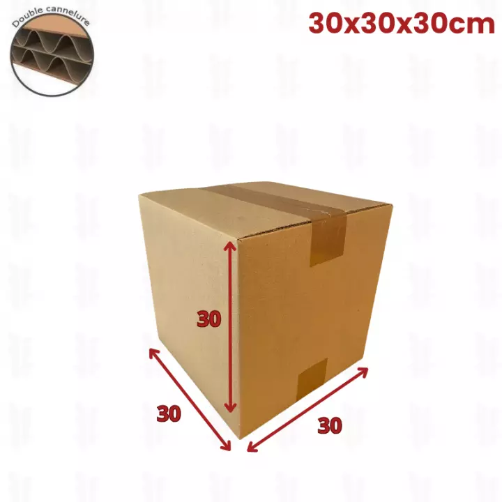 10 cartons double cannelure 30x30x30cm caisses américaines 10 cartons double cannelure 30x30x30cm caisses américaines