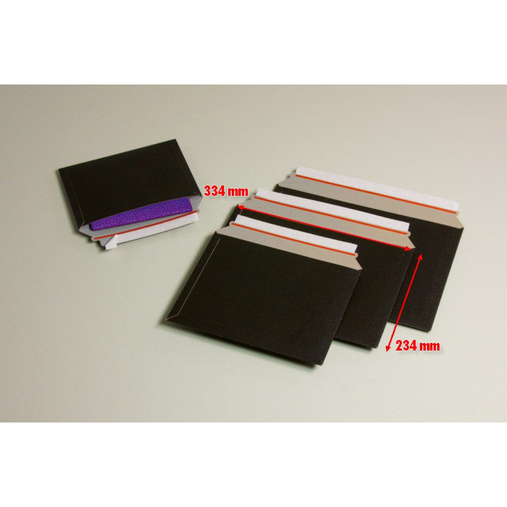 100 enveloppes cartons BBX3X 234 x 334mm NOIR