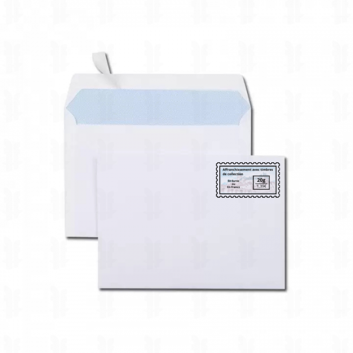 1000 enveloppes papier blanc C6 114 x 162 mm