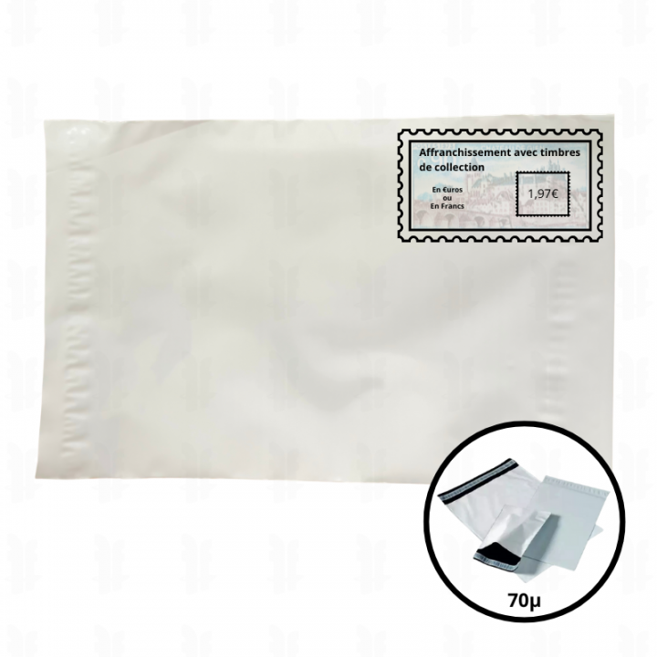 100 enveloppes plastiques pré timbrées (1.97€) 165*220mm / 70µ