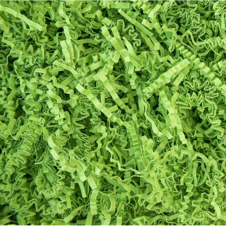 Fibre de calage vert pomme rembourrage colis