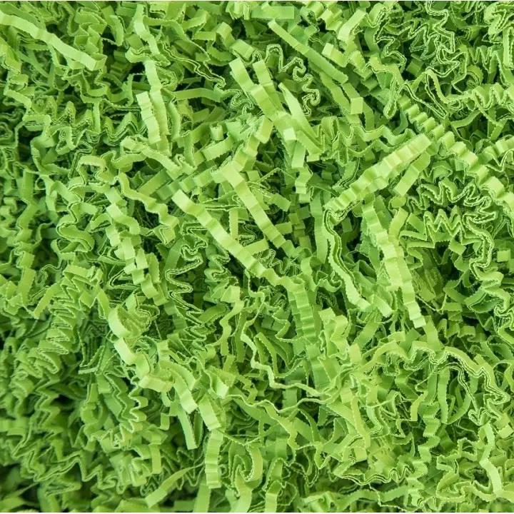Fibre de calage vert pomme rembourrage colis