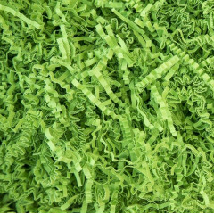 Fibre de calage vert pomme rembourrage colis