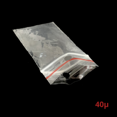000 sachets plastiques Zip 250x350 mm avec trou de suspension et bande rouge DIFFORT DIFFUSION - 1