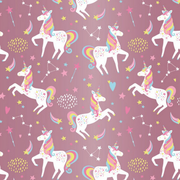 Papier emballage cadeau 70cm x 50m LICORNES 60g (7467 H)