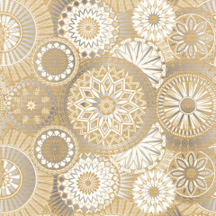 papier kraft emballage cadeaux mandala