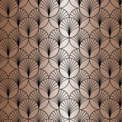 papier emballage cadeau 50m 60g cuivré brillant cercles H7367
