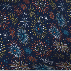 Rouleau papier cadeau 50 mètres 60g feux d'artifice étoiles