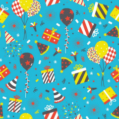Rouleau papier cadeaux paquets multicolores ballon party fête enfant anniversaire 50 mètres