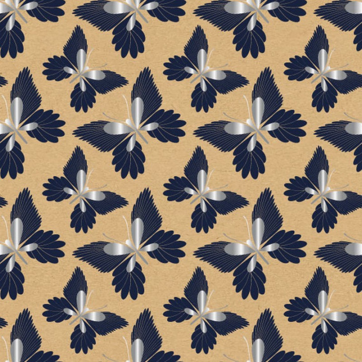 7395KL PAPIER EMBALLAGE CADEAUX PAPILLON KRAFT