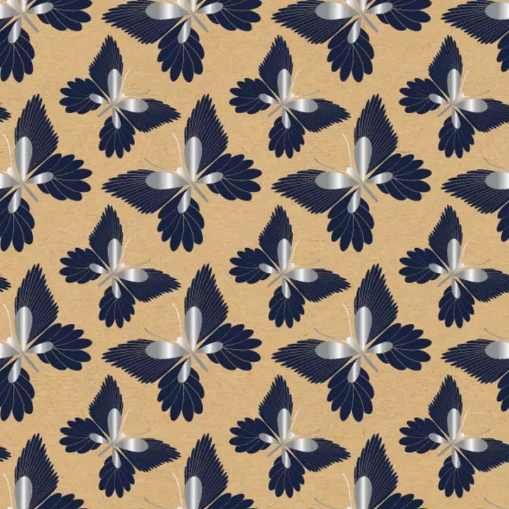 7395KL PAPIER EMBALLAGE CADEAUX PAPILLON KRAFT