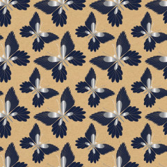 7395KL PAPIER EMBALLAGE CADEAUX PAPILLON KRAFT