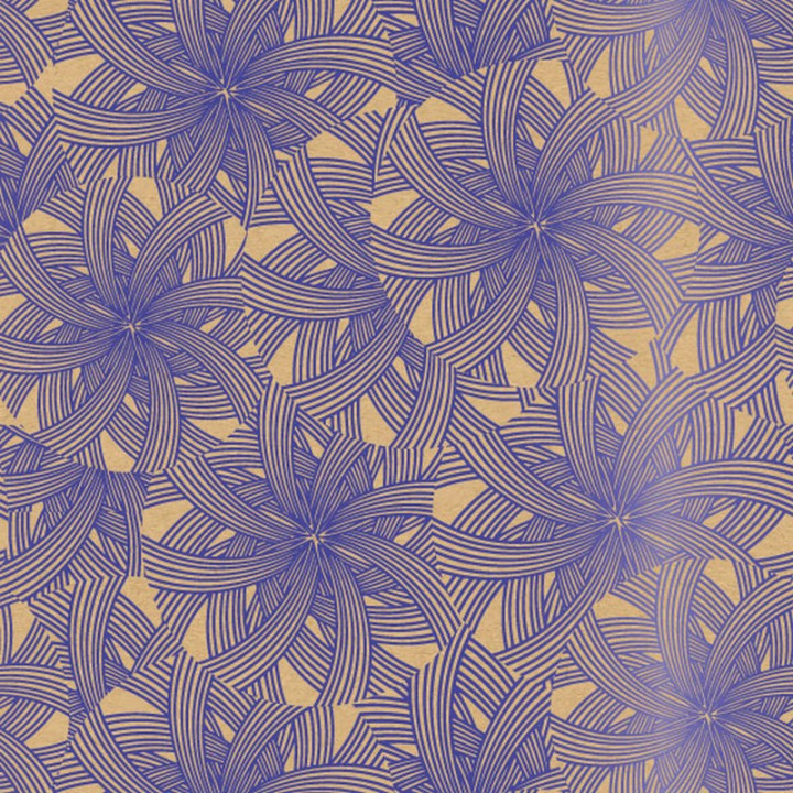papier emballage kraft mandala tournesol 7286KL