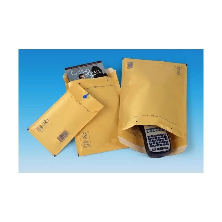 200 ENVELOPPES BULLES T1 (100*165mm) BRUNES DIFFORT DIFFUSION - 1