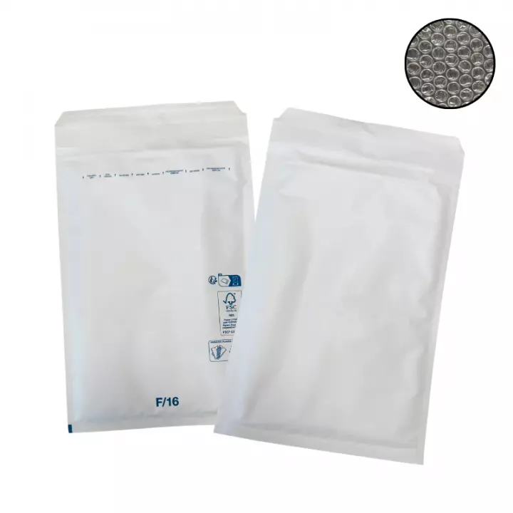 100 enveloppe bulle Eco F/6 blanc 215x340mm DIFFORT DIFFUSION - 1