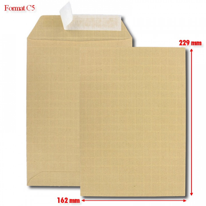 pochette enveloppe kraft vergé armé C5