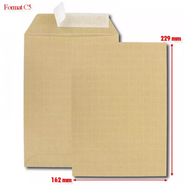 pochette enveloppe kraft vergé armé C5