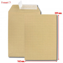pochette enveloppe kraft vergé armé C5