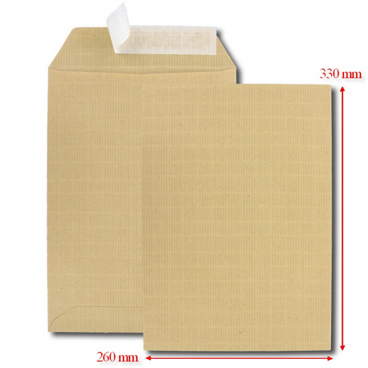 pochette enveloppe kraft vergé armé format  260x330mm