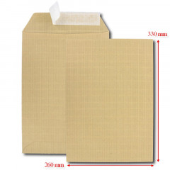 pochette enveloppe kraft vergé armé format  260x330mm
