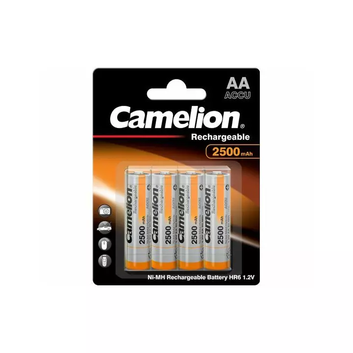 4 accus / batterie / piles rechargeable 2500mah AA Camelion avec étui rangement 