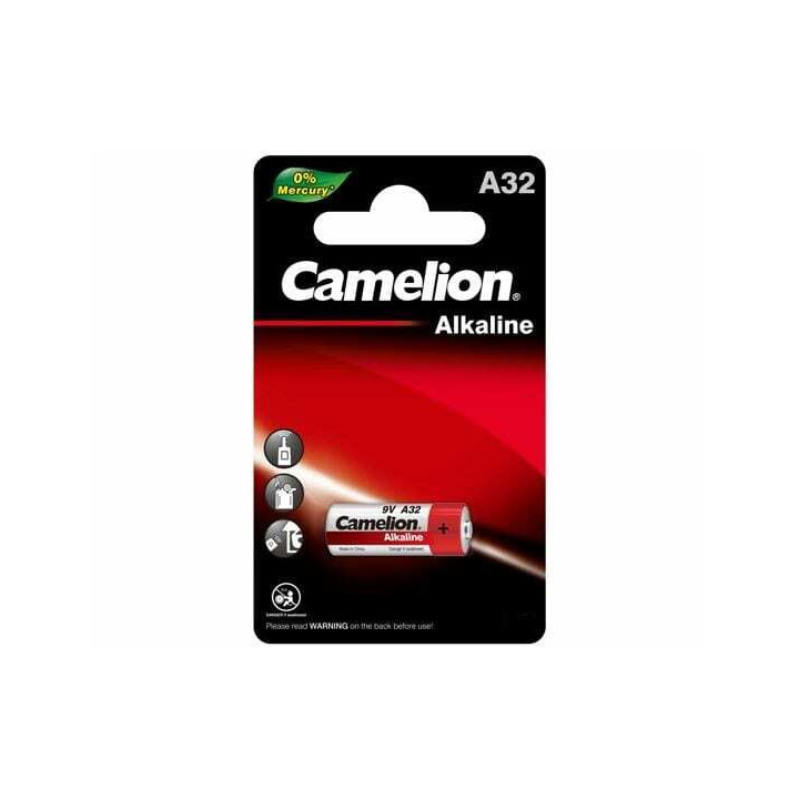 Pile alcaline Camelion A32-9V LR32A 29A GP32A MN32A sans mercure télécommande