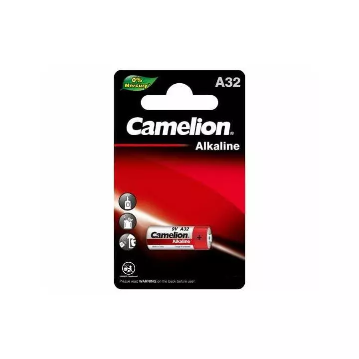 Pile alcaline Camelion A32-9V LR32A 29A GP32A MN32A sans mercure télécommande