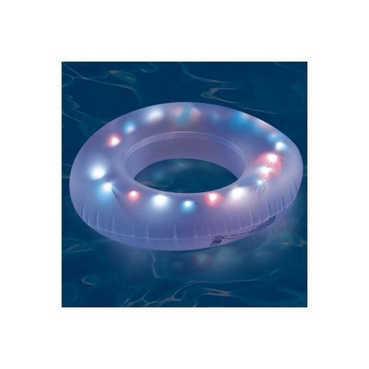 Bouée gonflable lumineuse avec LED Ø81x21cm pour piscine mer enfant adulte 77652