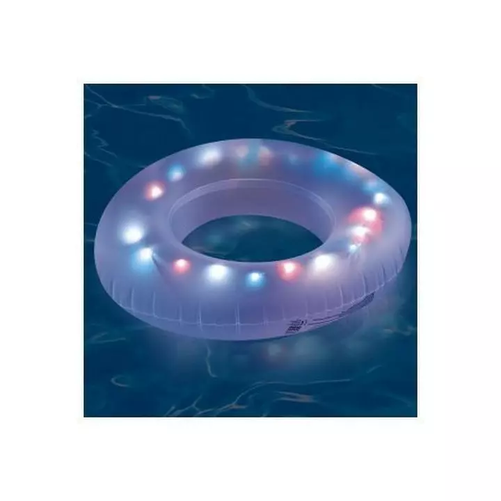 Bouée gonflable lumineuse avec LED Ø81x21cm pour piscine mer enfant adulte 77652