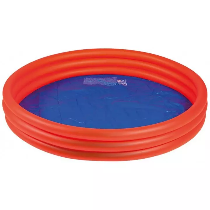 Piscine gonflable orange (3 boudins) Ø100x23cm enfant jardin 77710 Happy People