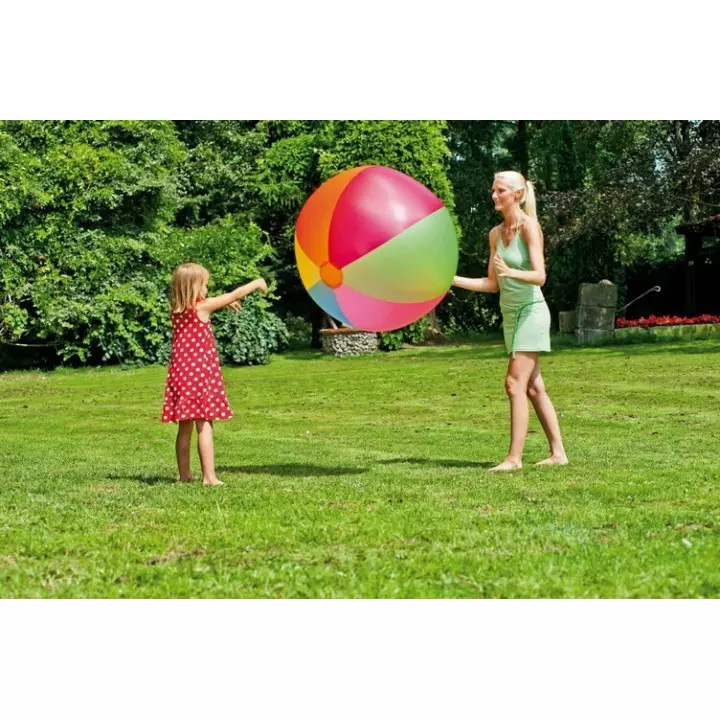 Grand ballon gonflable multicolore Ø85cm piscine jardin enfant HappyPeople 77811